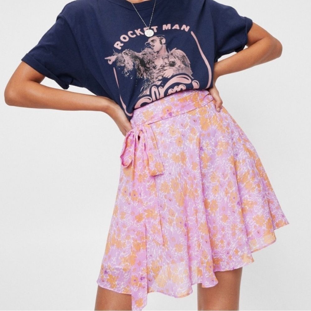 Nasty Gal Collection Pleat Don't Go High-Waisted Mini Skirt Size 4